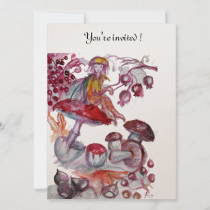 Invitación FOLETA MÁGICA DE MUSHROOMS Fantasía Baby Shower