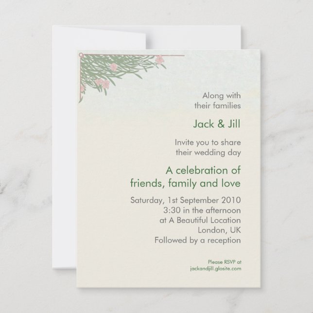 Invitación Foliage 4.25x5.5 (Anverso)