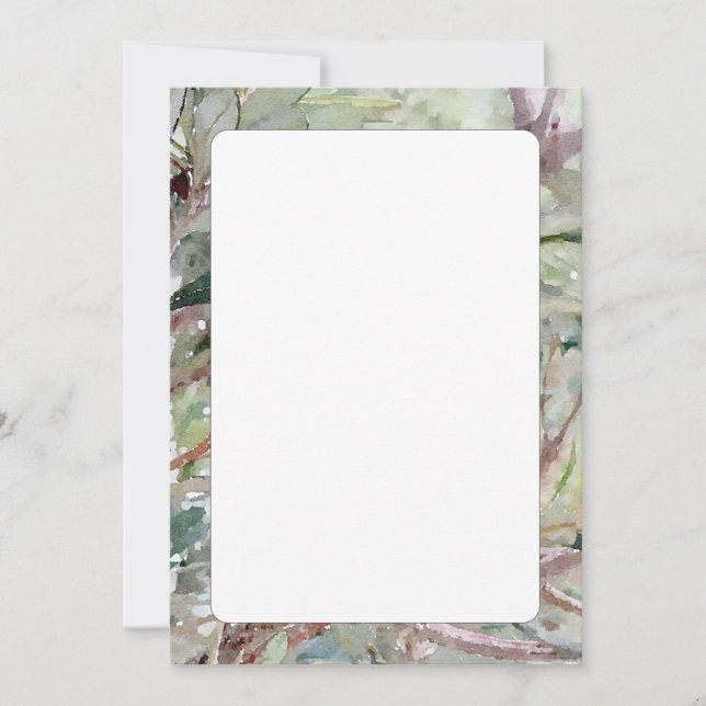 Invitación Foliage australiano de doble lado (Anverso)