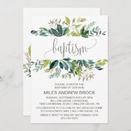 Invitación Foliage Baptism