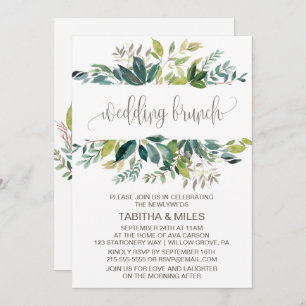 Invitación Foliage Boda Brunch