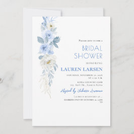 Invitación Foliage de ArtsApp H2 Dusty Blue Rosas Greenerage