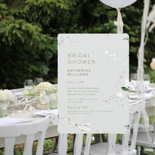 Invitación Foliage de ensueño ligero Sage ducha de novia mode