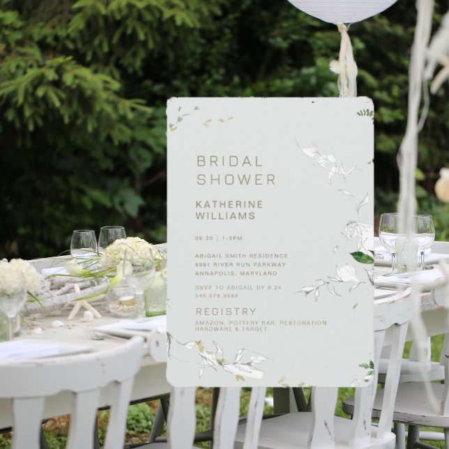 Invitación Foliage de ensueño ligero Sage ducha de novia mode (Subido por el creador)