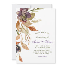 Foliage de otoño y exitoso | Acuarela púrpura