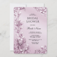 Foliage floral rosa ducha de novia