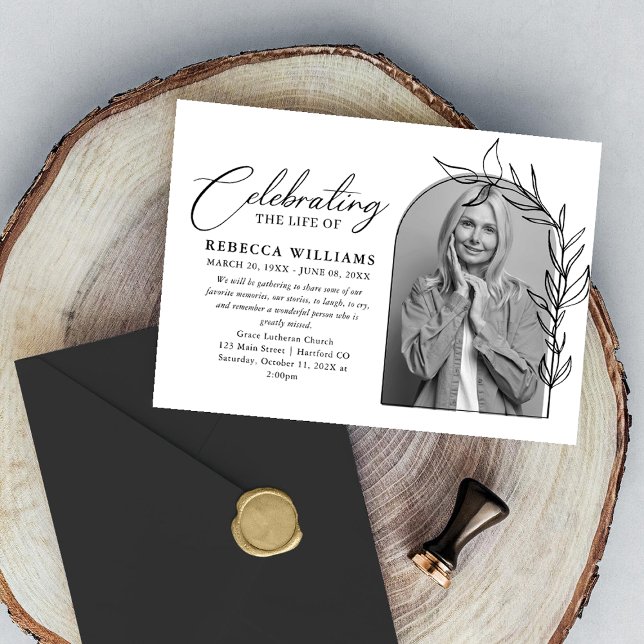 Invitación Foliage Foliage de Photo Arch celebra la vida (Subido por el creador)