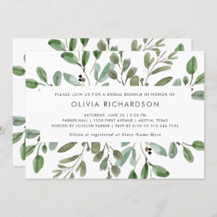 Invitación Foliage Minimalista  Brunch nupcial