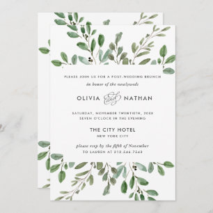 Invitación Foliage Minimalista  Brunch postBoda