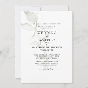 Invitación Foliage moderno Boda de padres de novia