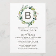 Foliage Monogram Wreath Boda
