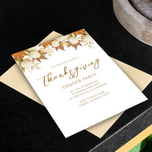 Invitación Foliage otoño elegante vegetación Acción de Gracia