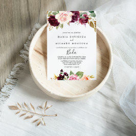 Invitación Foliage rústico-floral y botánico Boda español