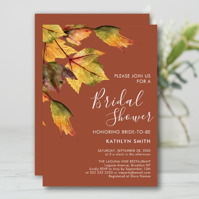 Invitación Foliage rustico otoñal Boda Ducha de novia (Subido por el creador)