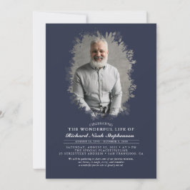 Invitación Foliage Siluhouette Funeral