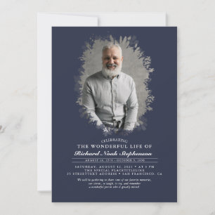 Invitación Foliage Siluhouette Funeral