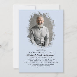 Invitación Foliage Siluhouette Funeral