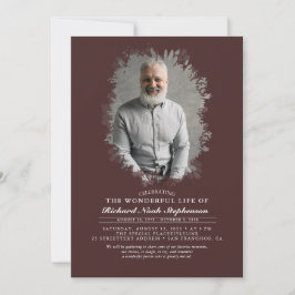 Invitación Foliage Siluhouette Funeral