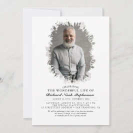 Invitación Foliage Siluhouette Funeral