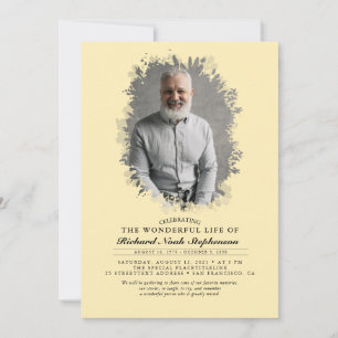 Invitación Foliage Siluhouette Funeral