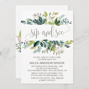 Invitación Foliage Sip y See