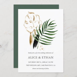 Invitación Foliage Tropical Greeneration Boda
