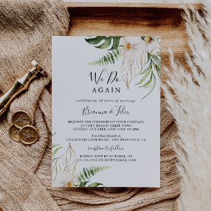Invitación Foliage Tropical Oro Que Volvemos A Hacer
