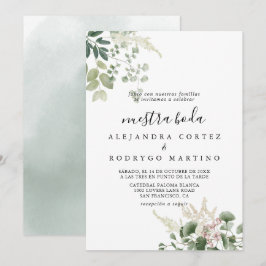 Invitación Foliage Veraniego Floral Nuestra Boda Boda