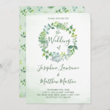 Foliage Wreath Watercolor Greenera Boda