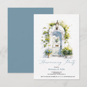 Invitación Follaje de color azul ruso Fiesta Verde para el ca