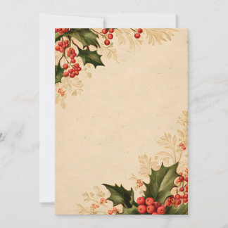 Invitación Follaje Metálico Borde Derecho en Marfil | Vi Mode