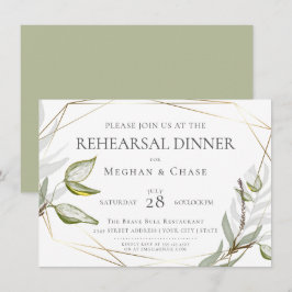 Invitación Follaje verde salvia chic