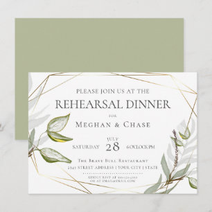 Invitación Follaje verde salvia chic