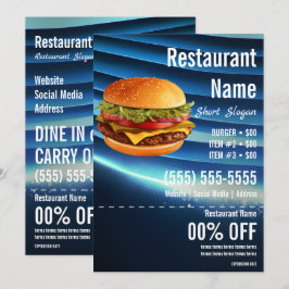 Invitación Folleto Burger 5x7