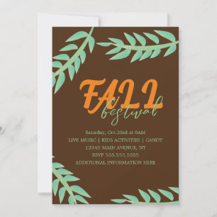 Invitación Folleto de vegetación del Festival de Otoño