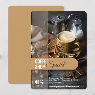 Invitación folleto de venta de cafetera