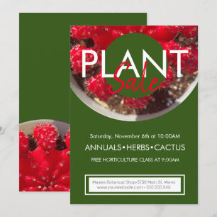 Invitación Folleto del Evento Promocional de Venta de Cactus