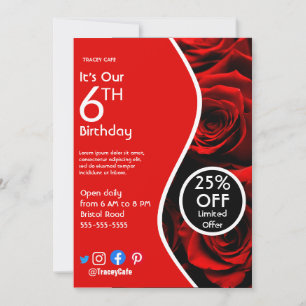 Invitación Folleto del poster de promoción