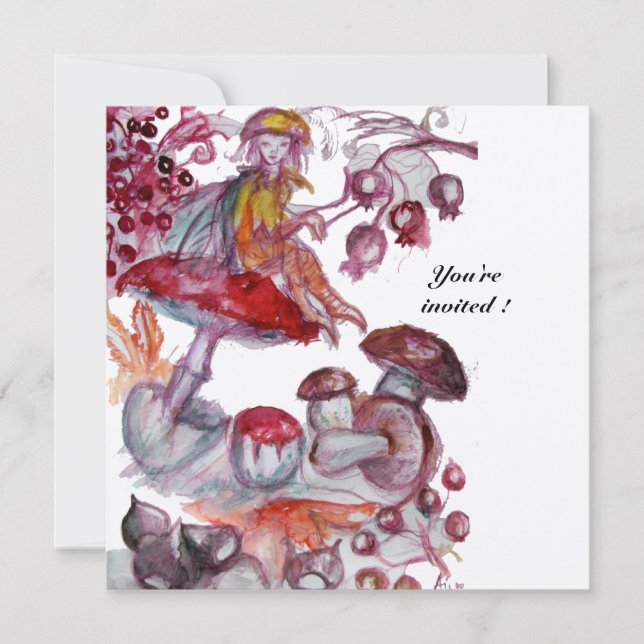 Invitación FOLLETO MÁGICO DE HABITACIONES Fantasía floral bla (Anverso)