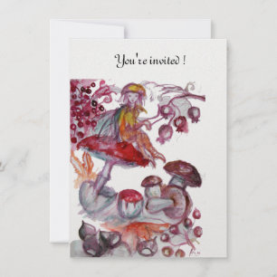 Invitación FOLLETO MÁGICO DE HONGOS Fantasía Floral