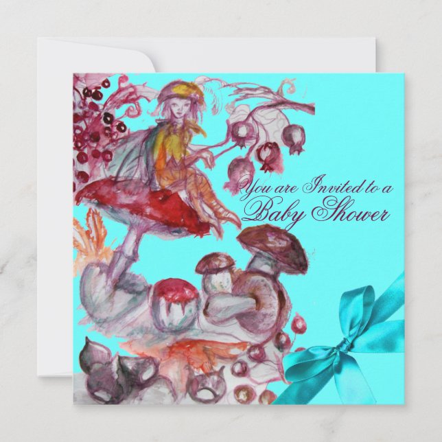 INVITACIÓN FOLLETO MÁGICO, HABITACIONES AZUL RIBBON BEBÉ DUCH (Anverso)