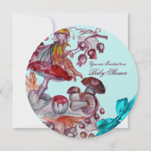 INVITACIÓN FOLLETO MÁGICO, HABITACIONES AZUL RIBBON BEBÉ DUCH