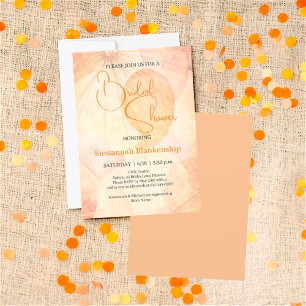 Invitación Fondo abstracto de color naranja pastel para despe