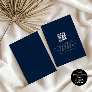 Invitación Fondo azul de la marina lisa para la superposición