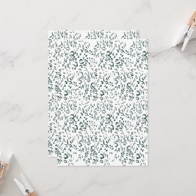 Invitación fondo blanco con muchas gotas de agua (Anverso/Reverso In Situ)