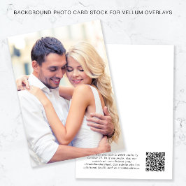 Invitación Fondo blanco del código QR de la foto para la supe