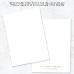 Invitación Fondo Blanco Del Monograma Oro Para La Superposici<br><div class="desc">Mejore su invitación a una boda acrílica o de terciopelo o guarde las sobreimpresiones de fecha con nuestro material de tarjetas de fondo de moda con un frente blanco y liso para equilibrar los complejos diseños de superposición, y sus nombres de monograma y fecha de boda en elegante tipografía de...</div>