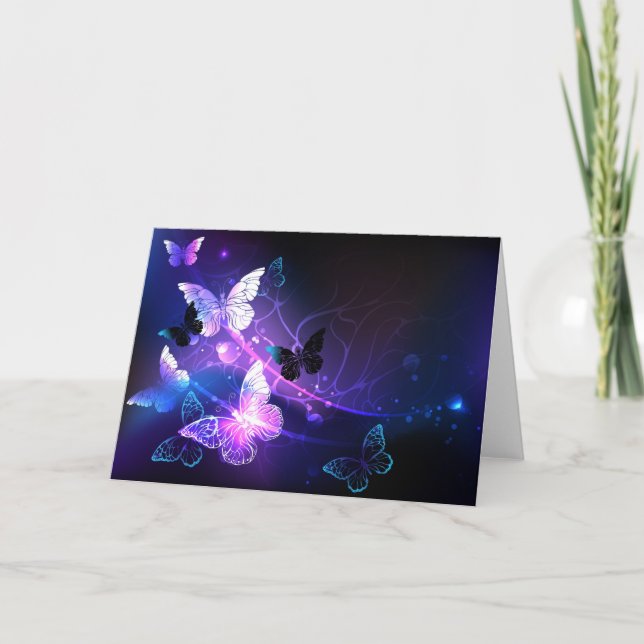 Invitación Fondo con mariposas nocturnas (Anverso)