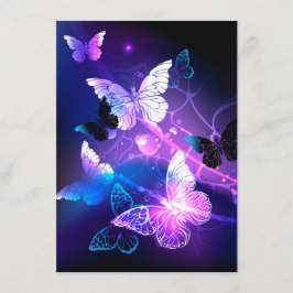 Invitación Fondo con mariposas nocturnas