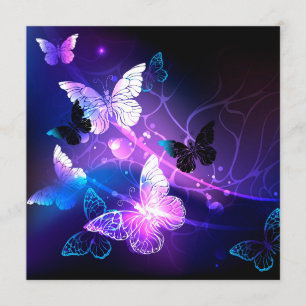 Invitación Fondo con mariposas nocturnas